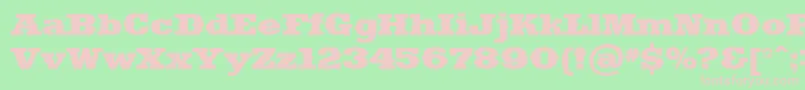 Saddlebag Font – Pink Fonts on Green Background