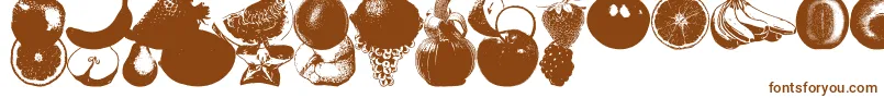 Czcionka AnAppleADayFruitFont – brązowe czcionki