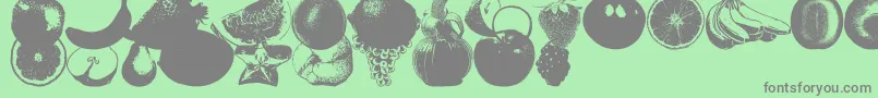 fuente AnAppleADayFruitFont – Fuentes Grises Sobre Fondo Verde
