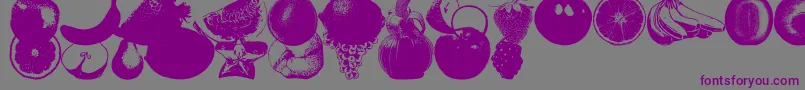 AnAppleADayFruitFont Font – Purple Fonts on Gray Background
