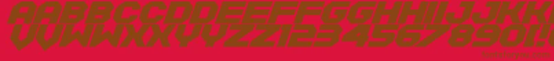 Equalize Font – Brown Fonts on Red Background
