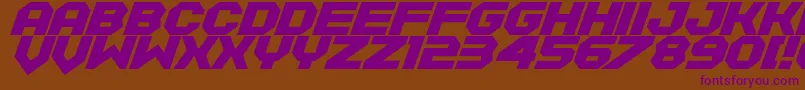 Equalize Font – Purple Fonts on Brown Background