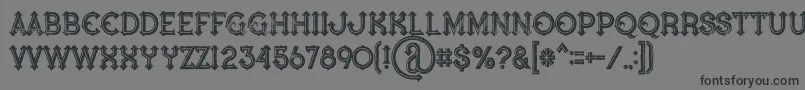 Bluenorthinlinegrunge Font – Black Fonts on Gray Background