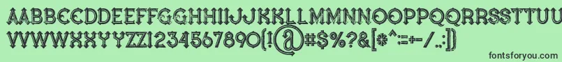 Bluenorthinlinegrunge Font – Black Fonts on Green Background