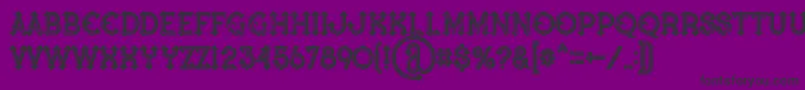 Bluenorthinlinegrunge-Schriftart – Schwarze Schriften auf violettem Hintergrund