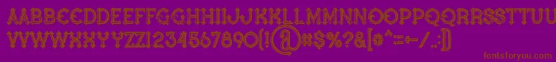 Bluenorthinlinegrunge Font – Brown Fonts on Purple Background