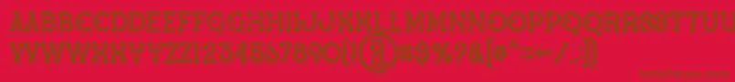 Bluenorthinlinegrunge Font – Brown Fonts on Red Background