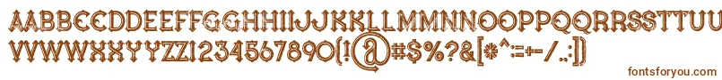 Шрифт Bluenorthinlinegrunge – коричневые шрифты на белом фоне