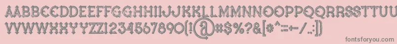 Bluenorthinlinegrunge Font – Gray Fonts on Pink Background