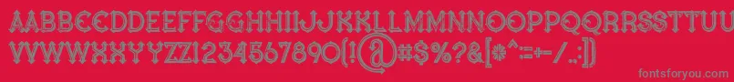 Czcionka Bluenorthinlinegrunge – szare czcionki na czerwonym tle