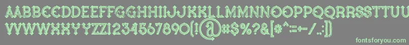 Bluenorthinlinegrunge Font – Green Fonts on Gray Background