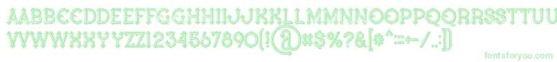 Bluenorthinlinegrunge Font – Green Fonts on White Background