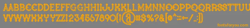 Bluenorthinlinegrunge Font – Orange Fonts on Gray Background