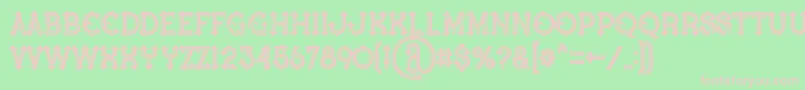 Bluenorthinlinegrunge Font – Pink Fonts on Green Background