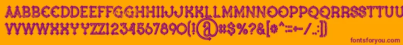 Bluenorthinlinegrunge Font – Purple Fonts on Orange Background