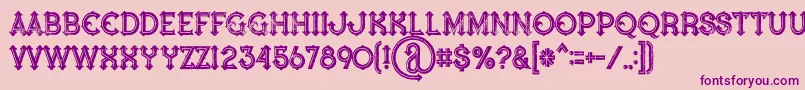 Bluenorthinlinegrunge Font – Purple Fonts on Pink Background