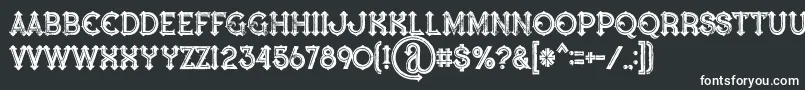 Bluenorthinlinegrunge-fontti – valkoiset fontit mustalla taustalla