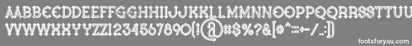 フォントBluenorthinlinegrunge – 灰色の背景に白い文字