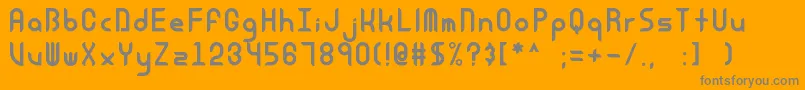 Equinox Font – Gray Fonts on Orange Background