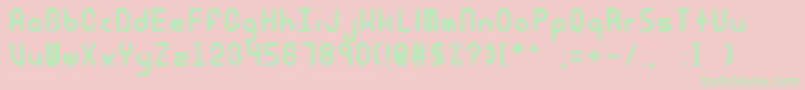 Equinox Font – Green Fonts on Pink Background