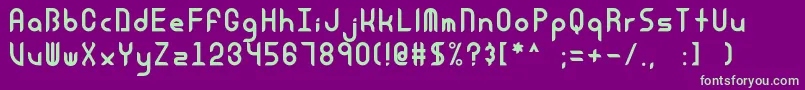 Equinox Font – Green Fonts on Purple Background