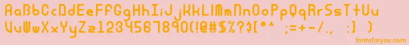 Equinox Font – Orange Fonts on Pink Background