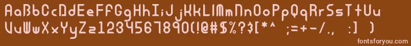 Equinox Font – Pink Fonts on Brown Background