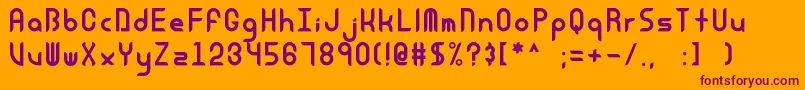 Equinox Font – Purple Fonts on Orange Background