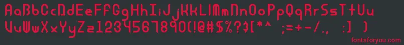 Equinox Font – Red Fonts on Black Background