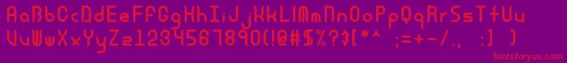 Equinox-Schriftart – Rote Schriften auf violettem Hintergrund