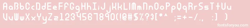 Equinox-Schriftart – Weiße Schriften auf rosa Hintergrund