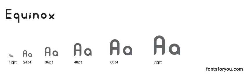 Equinox (74273) Font Sizes
