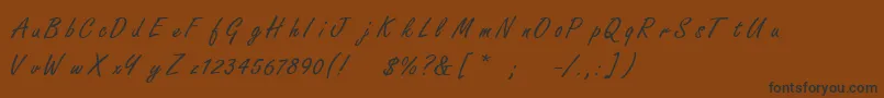 Freestylec Font – Black Fonts on Brown Background