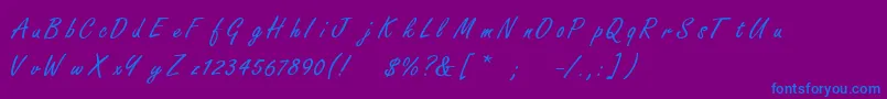 Freestylec Font – Blue Fonts on Purple Background