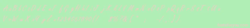 Freestylec-Schriftart – Rosa Schriften auf grünem Hintergrund