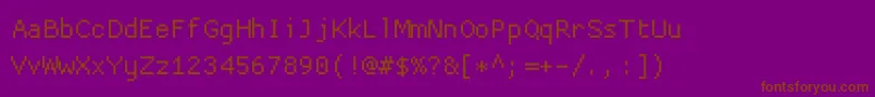 Шрифт Proggyclean – коричневые шрифты на фиолетовом фоне