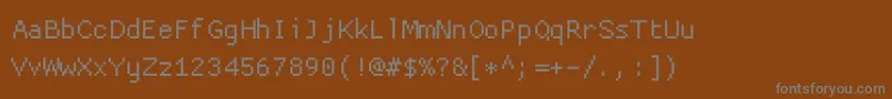 Шрифт Proggyclean – серые шрифты на коричневом фоне