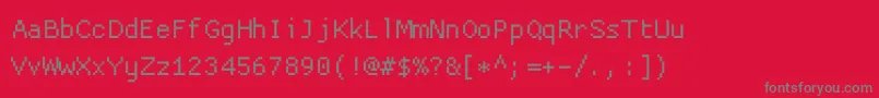 Подробнее о шрифте Proggyclean Шрифт Proggyclean – серые шрифты на красном фоне