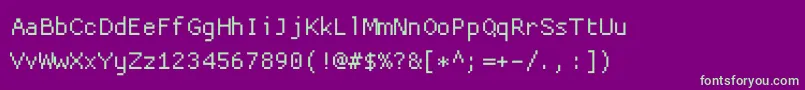 Proggyclean Font – Green Fonts on Purple Background