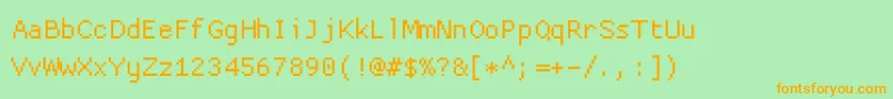 Proggyclean Font – Orange Fonts on Green Background
