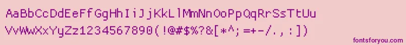 Proggyclean Font – Purple Fonts on Pink Background