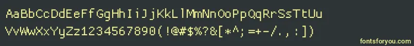 Шрифт Proggyclean – жёлтые шрифты на чёрном фоне