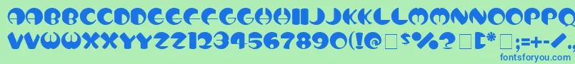 TotoNormal Font – Blue Fonts on Green Background