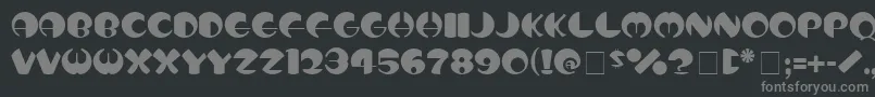 フォントTotoNormal – 黒い背景に灰色の文字