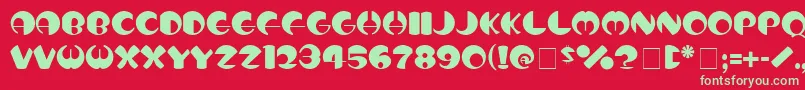 TotoNormal Font – Green Fonts on Red Background