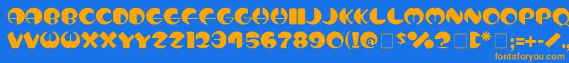 TotoNormal Font – Orange Fonts on Blue Background