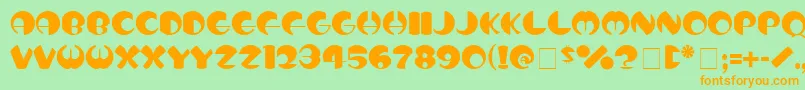 TotoNormal Font – Orange Fonts on Green Background