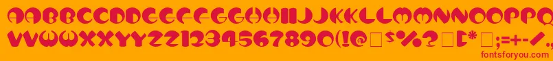 TotoNormal Font – Red Fonts on Orange Background