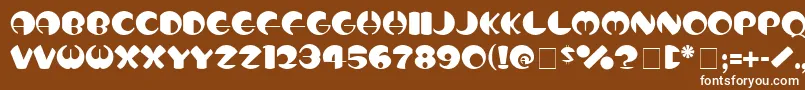 Шрифт TotoNormal – белые шрифты на коричневом фоне