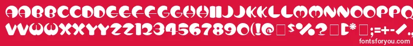 フォントTotoNormal – 赤い背景に白い文字